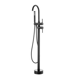 VEVOR Freestanding Bathtub Faucet, Floor Mount, Freestanding Tub Filler, Shower Mixer Taps, Two Water Modes, 360¬∞ Swivel Spout, for Bathing & Showeri