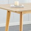 Wood colored MDF desktop with rubber wooden legs, foldable computer desk, foldable office desk, solid wood dining chair with small curved back and PU