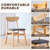 Table and chair set. White sintered stone tabletop, rubberwood legs, foldable computer desk, foldable desk. Solid wood dining chair with small curved