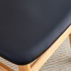 Table and chair set. White sintered stone tabletop, rubberwood legs, foldable computer desk, foldable desk. Solid wood dining chair with small curved